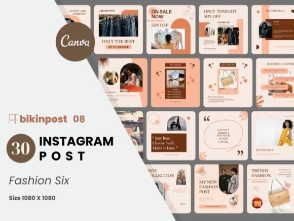 Download Fashion Six Canva Instagram Post Templat - Insta Collection