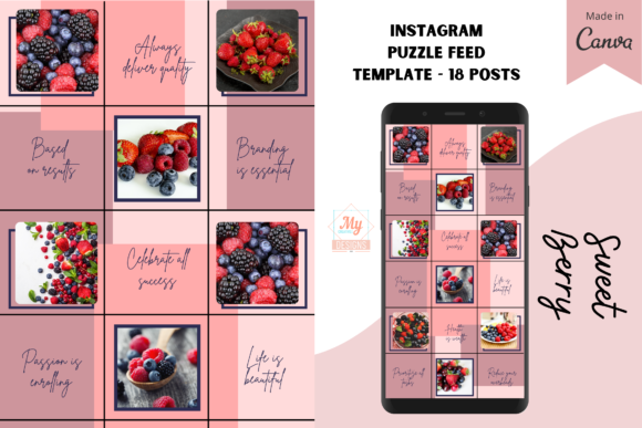 Download Canva Instagram Puzzle Feed Template - Insta Collection
