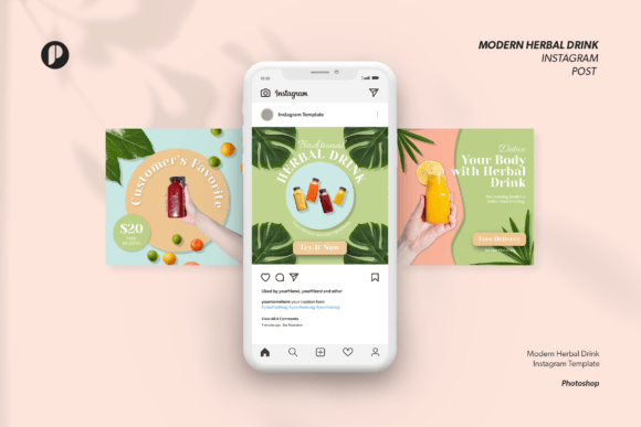 Download Herbal Drink Promotion Instagram Post - Insta Collection
