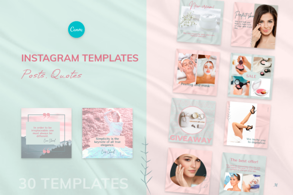 Download Instagram Posts &amp; Quotes, Canva Template - Insta Collection