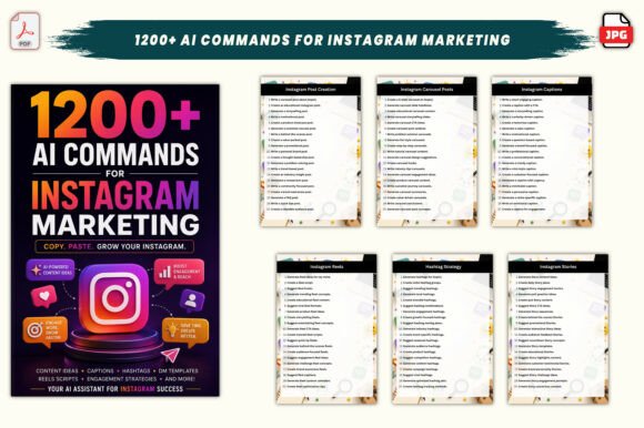 Download 1200+ AI Commands for Instagram Marketin - Insta Collection
