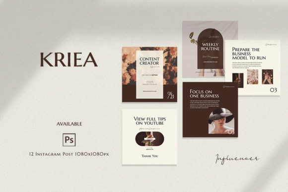 Download Instagram Template Influencers - Kriea - Insta Collection