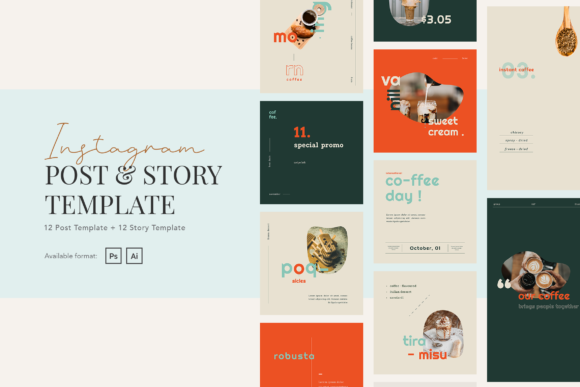 Download Elegant Coffee Shop Instagram Post Story - Insta Collection
