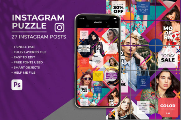 Download Color Instagram Puzzle - Insta Collection