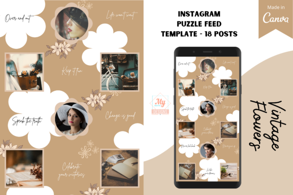 Download Canva Instagram Puzzle Feed Template - Insta Collection