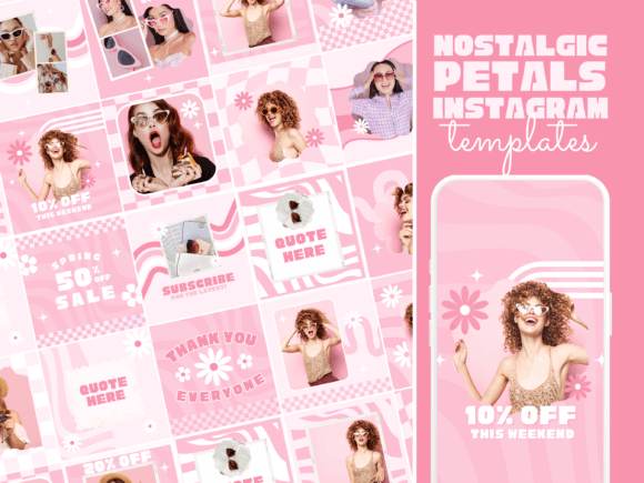 Download Retro Pink Instagram Template - Insta Collection