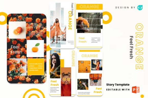Download Instagram Stories Template - Orange - Insta Collection