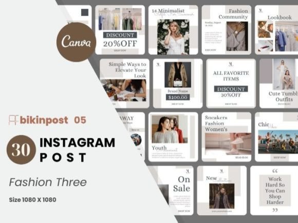 Download Fashion Canva Instagram Post Template - Insta Collection