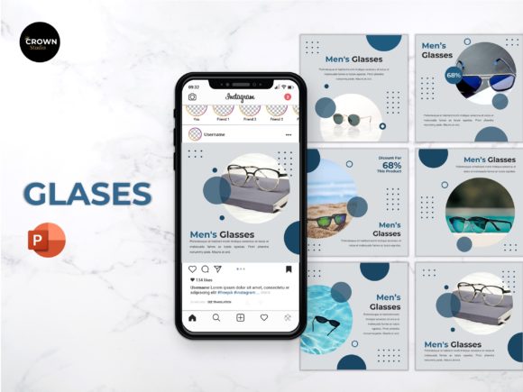 Download Instagram Feed Template - Glases - Insta Collection