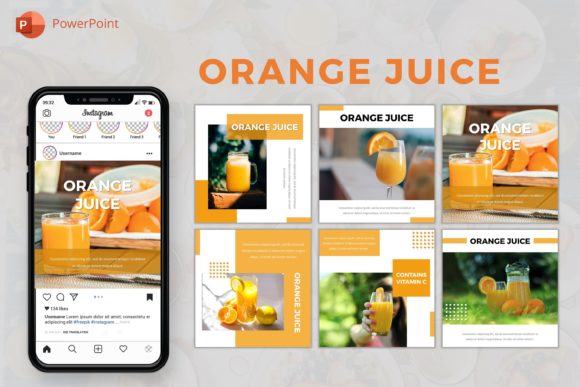 Download Template Instagram Business-Orange Juice - Insta Collection