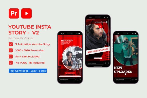 Download Youtube Insta Stories V2 | Premiere Pro - Insta Collection