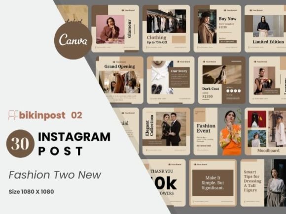 Download Fashion Canva Instagram Post Template - Insta Collection