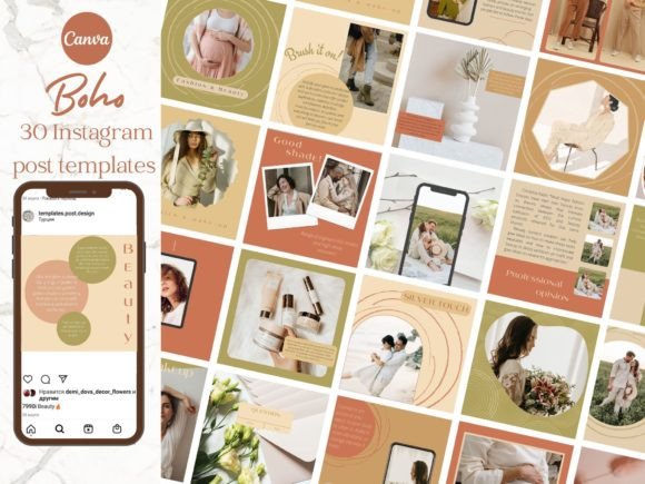 Download Boho Fashion Beauty Instagram Templates - Insta Collection