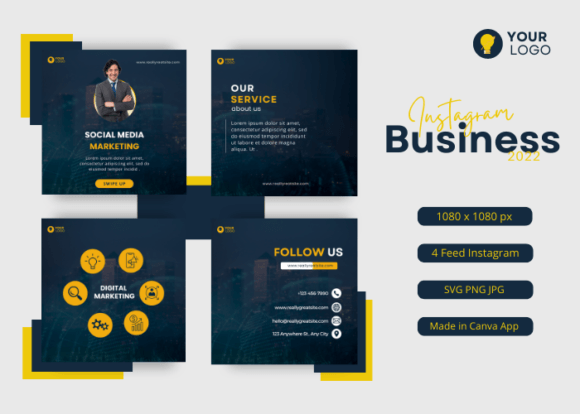 Download Modern Business Instagram Post Template - Insta Collection