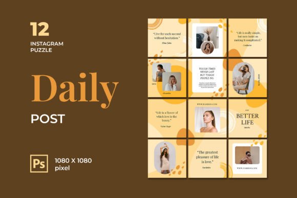 Download Orange Daily Post Instagram Puzzle - Insta Collection