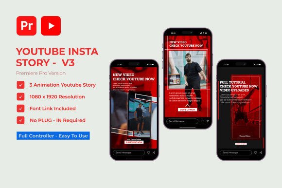 Download Youtube Insta Stories V3 | Premiere Pro - Insta Collection