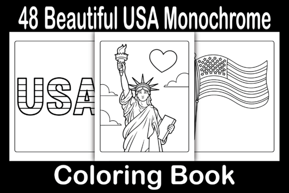 Download Beautiful USA Monochrome Coloring Book - Premium Resources